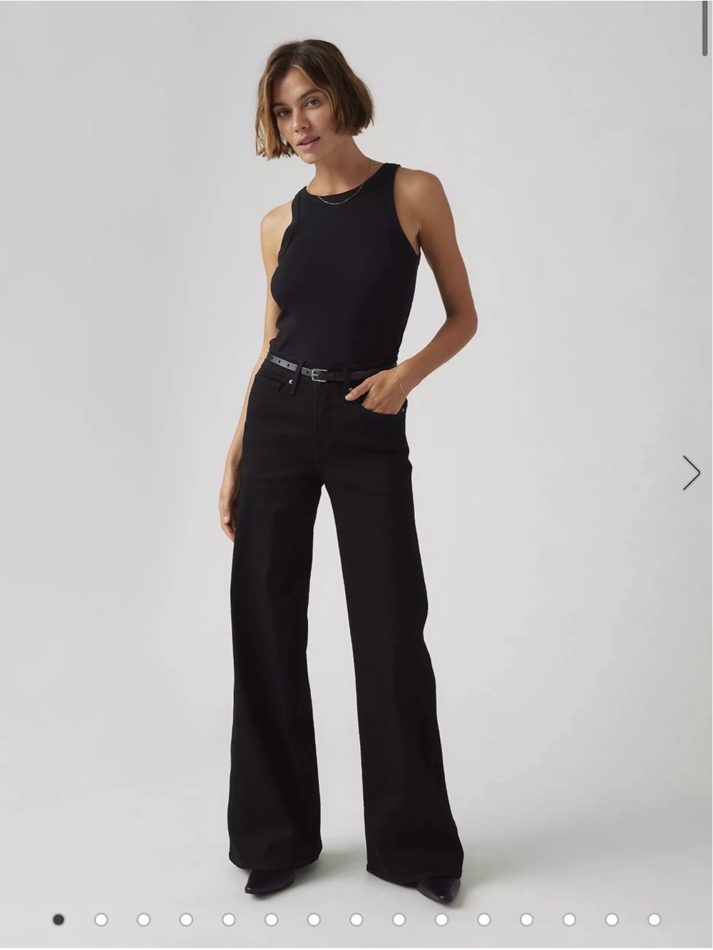 Levi's 318 Shaping Wide Leg Jeans - Black